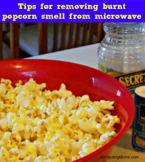 Tips for removing the Burnt Popcorn smell from a microwave