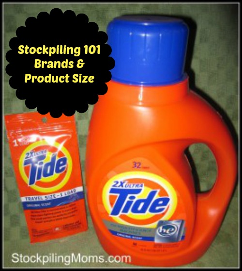 Stockpiling 101 – Brands & Product Size