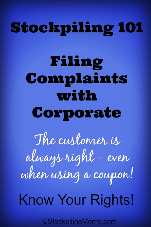 Filing Complaints with Corporate