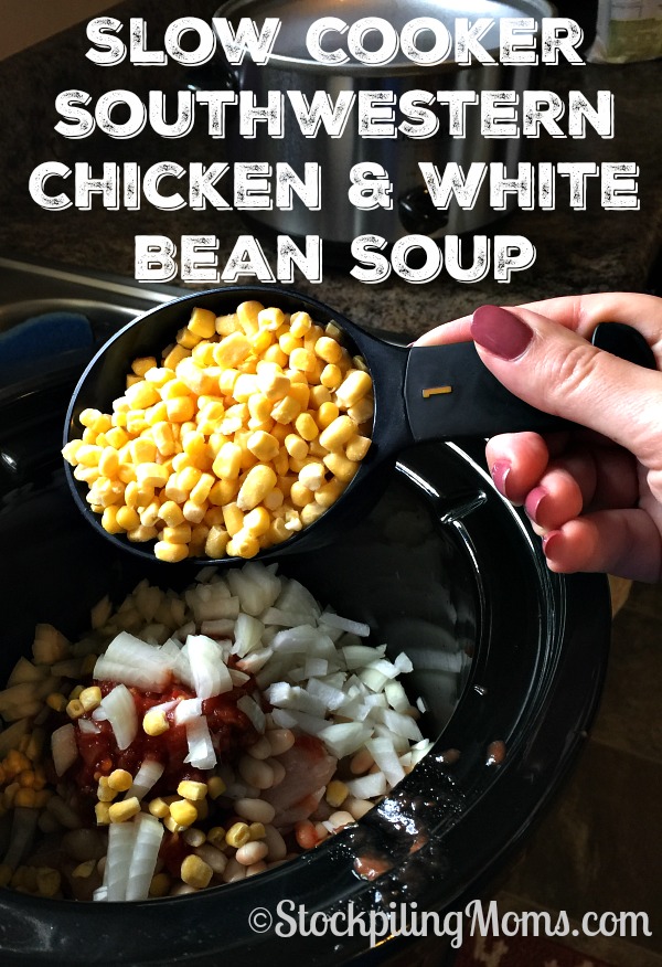 Slow Cooker Southwestern Chicken & White Bean Soup