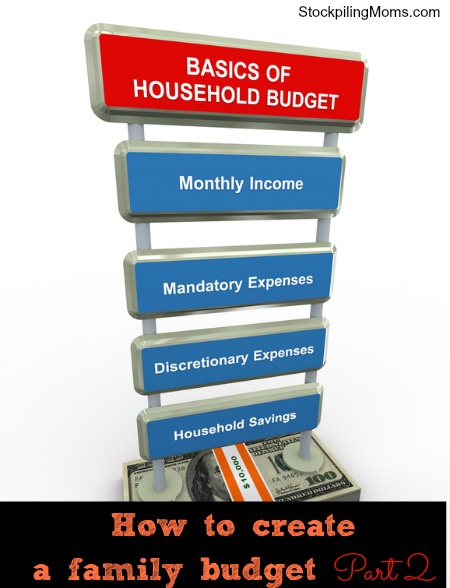 How to create a family budget Part 2