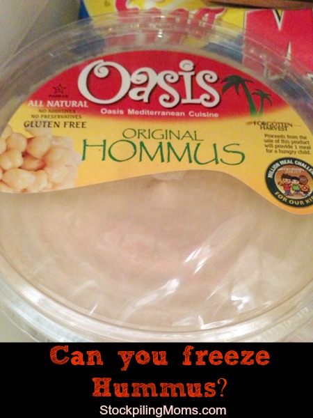 Can you freeze hummus?