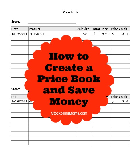 Stockpiling 101 – Creating a Price Book