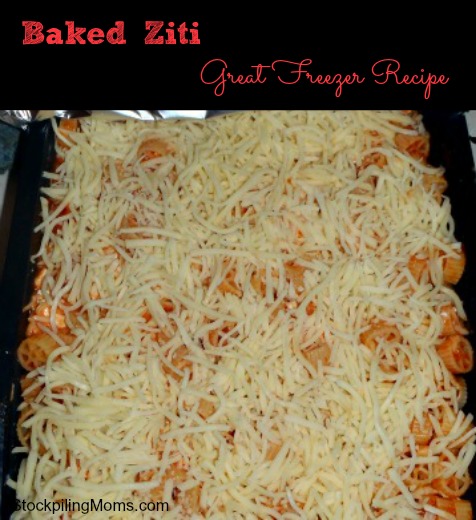 Baked Ziti Freezer Meal