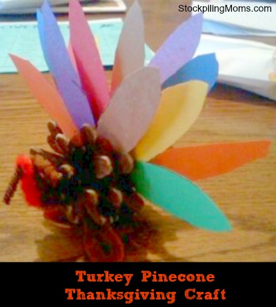 Turkey Pinecone Thanksgiving Craft
