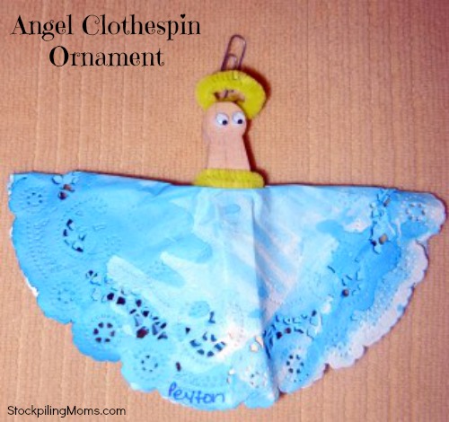 Angel Clothespin Ornament