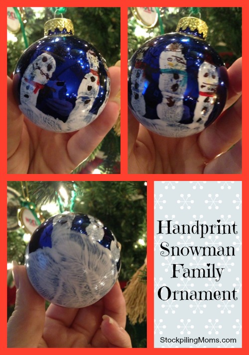 Handprint Snowman Family Ornament