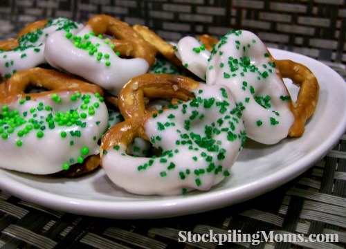 St Patrick’s Day Chocolate Covered Pretzels