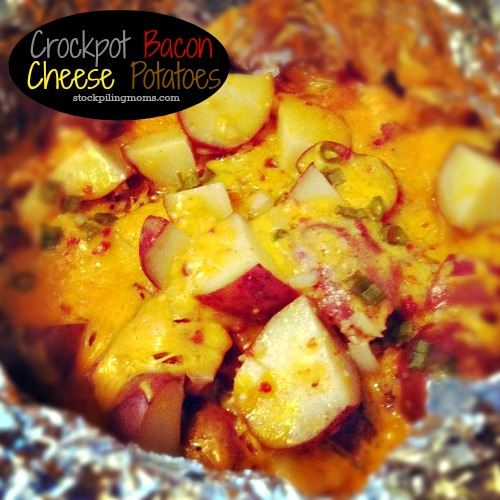 Crockpot Cheese and Bacon Potatoes