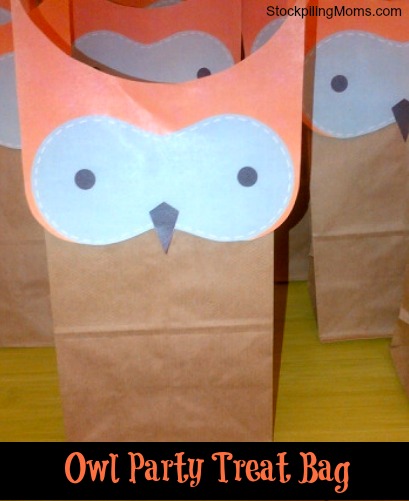 DIY Owl Party Treat Bag