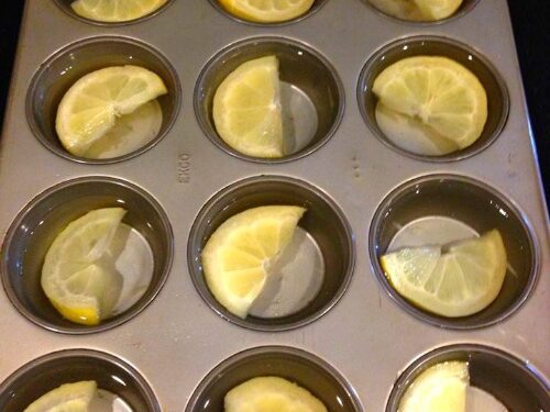 Drink-Ready Muffin Tin Lemon Ice