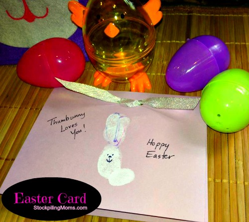 Thumb Print Easter Card – “Thumbunny Loves You”