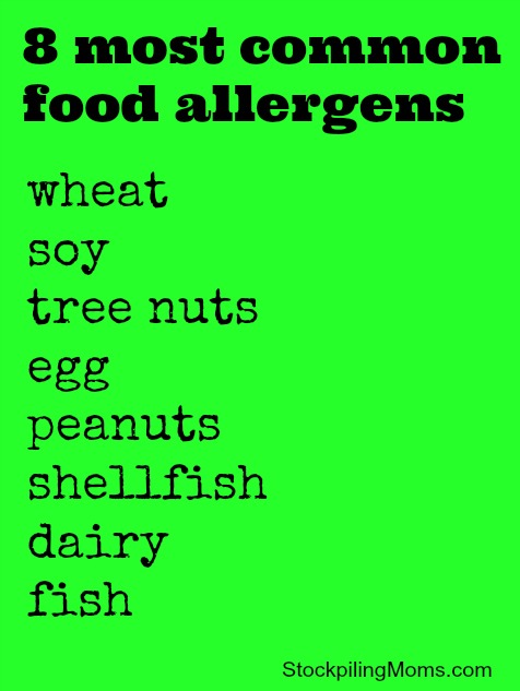 three of the most common food allergens