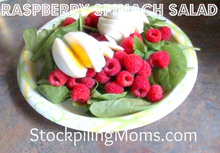 Raspberry Balsamic Vinaigrette Spinach Salad