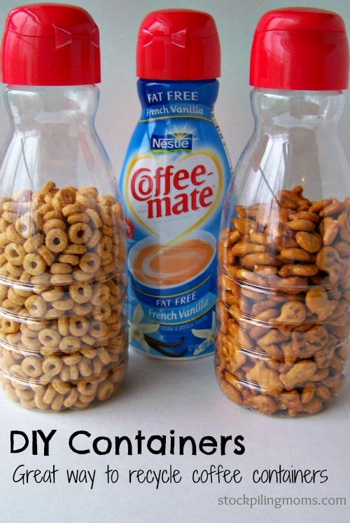 DIY Containers – How To Recycle Coffee Creamer Containers For Snacks