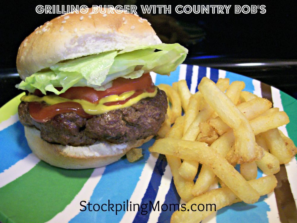 Grilling Burger with Country Bob’s