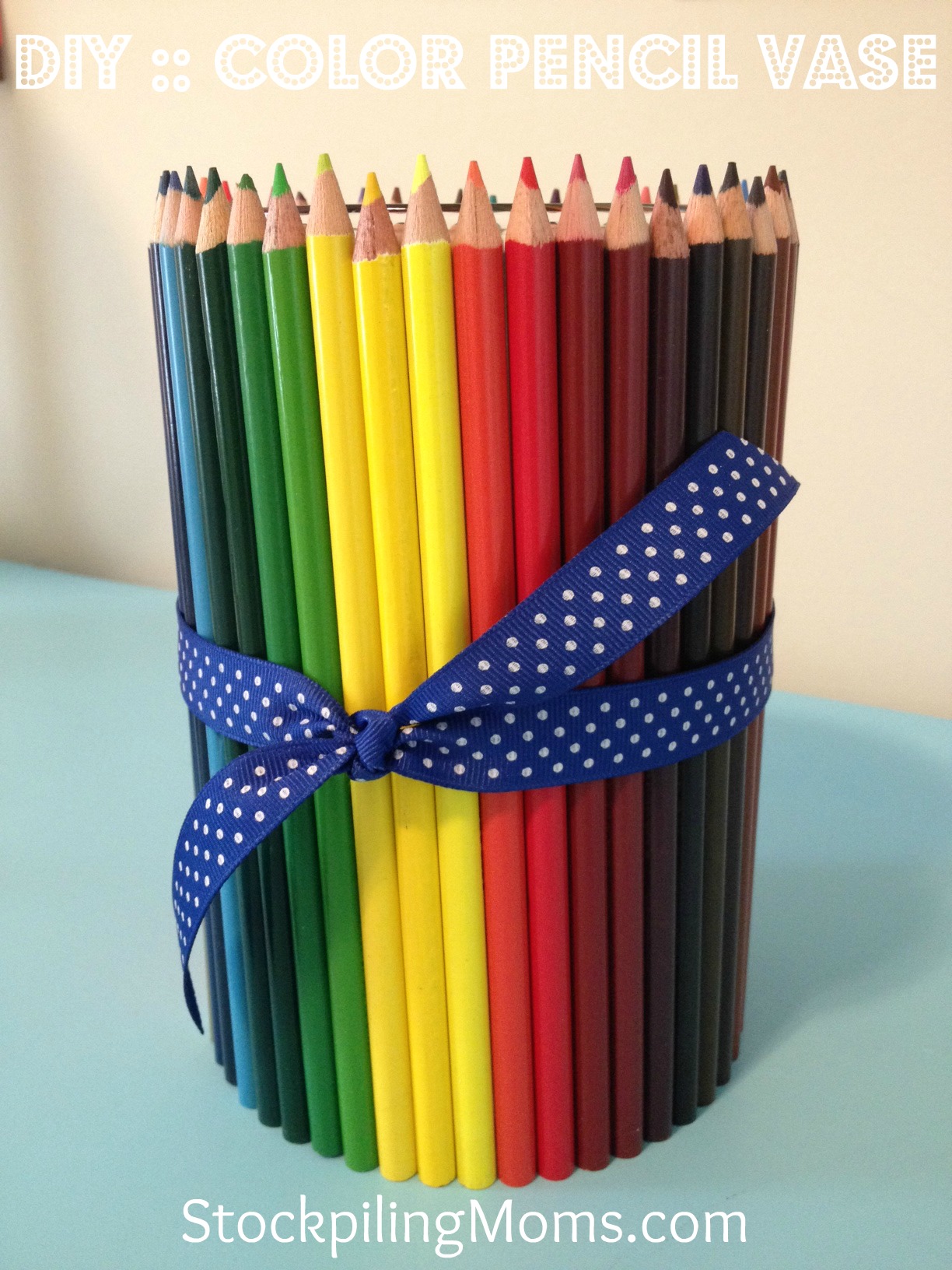 colored pencil vase