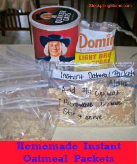 Homemade Instant Oatmeal Packets