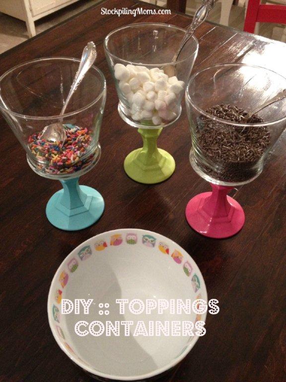 Ice Cream Toppings Containers