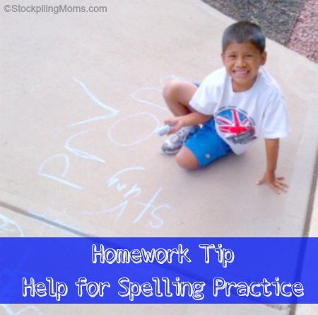 Homework Tip – Help for Spelling Practice
