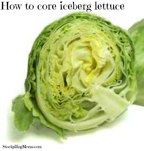 How to core iceberg lettuce