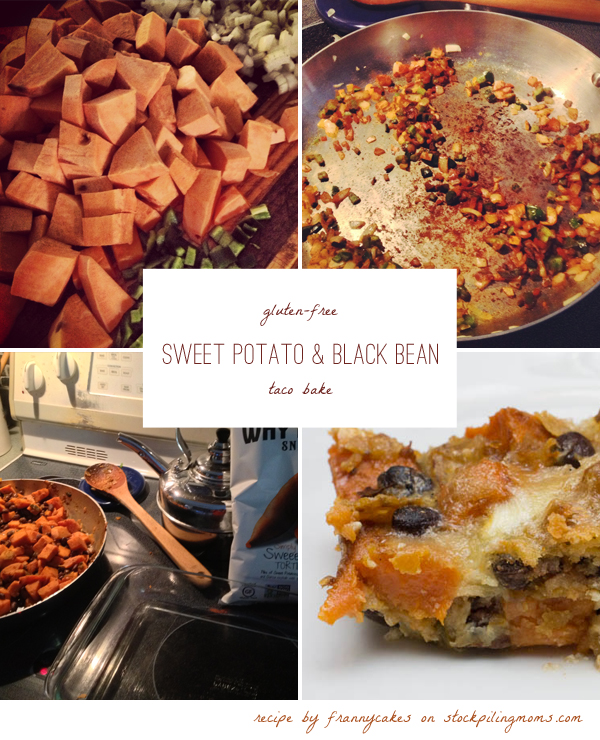 Vegetarian Sweet Potato & Black Bean Taco Bake