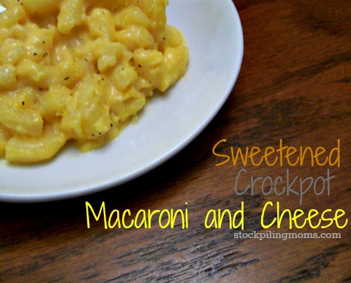 Sweetened Crockpot Macaroni and Cheese