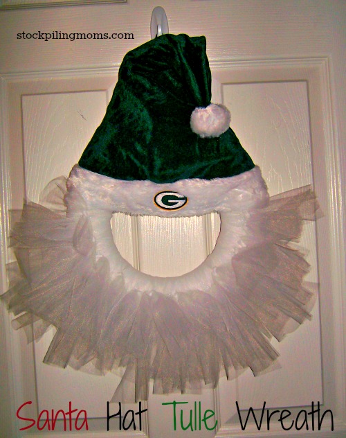 How To Make a Santa Hat Tulle Wreath