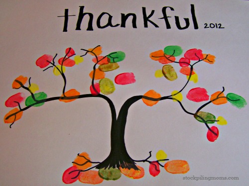 Thankful Thumbprint Tree Craft