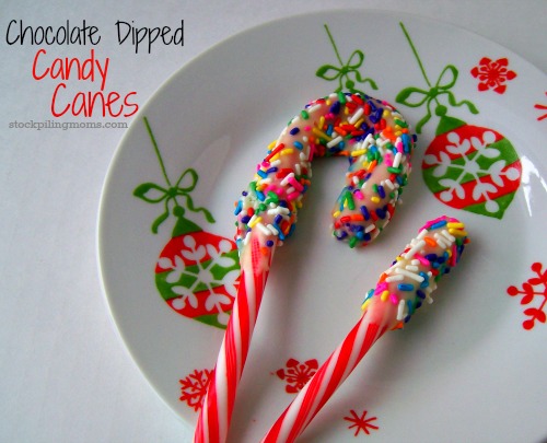 White Chocolate Dipped Candy Canes