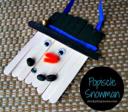 Popsicle Snowman Ornament