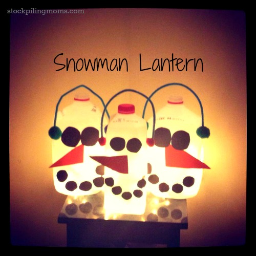 Winter Craft Project – Snowman Lantern