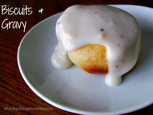 baked biscuits and gravy