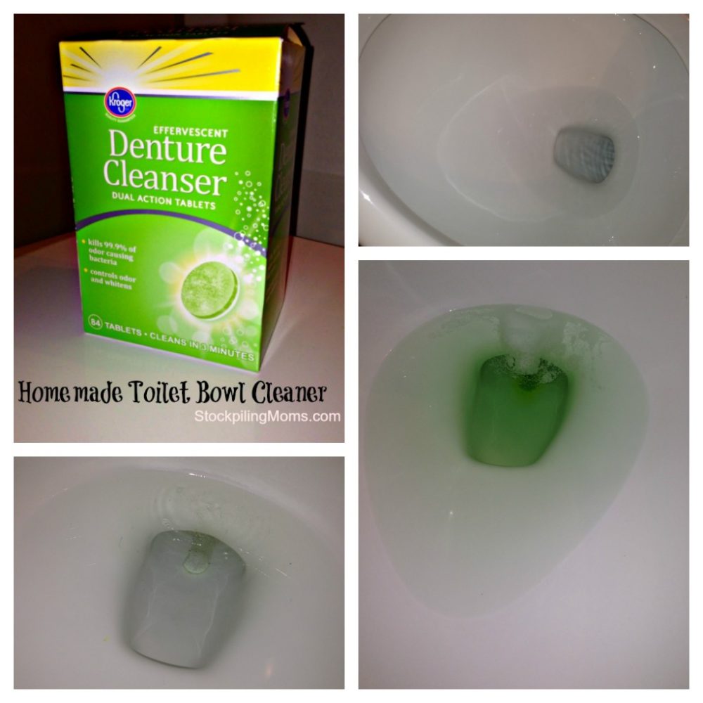 How to clean a toilet with denture cleanser tablets