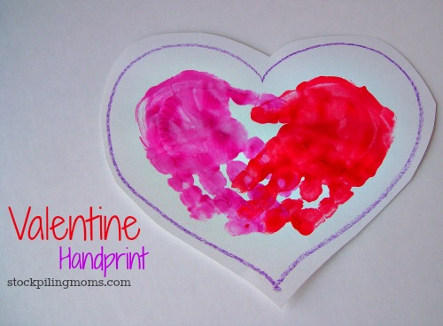 Hand Rip Valintines Valentine Handprint Craft - STOCKPILING MOMS™