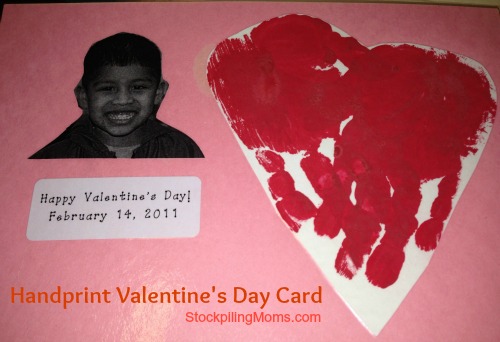 Handprint Heart Valentine’s Day Card