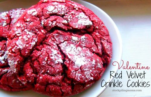 Valentine Red Velvet Crinkle Cookies