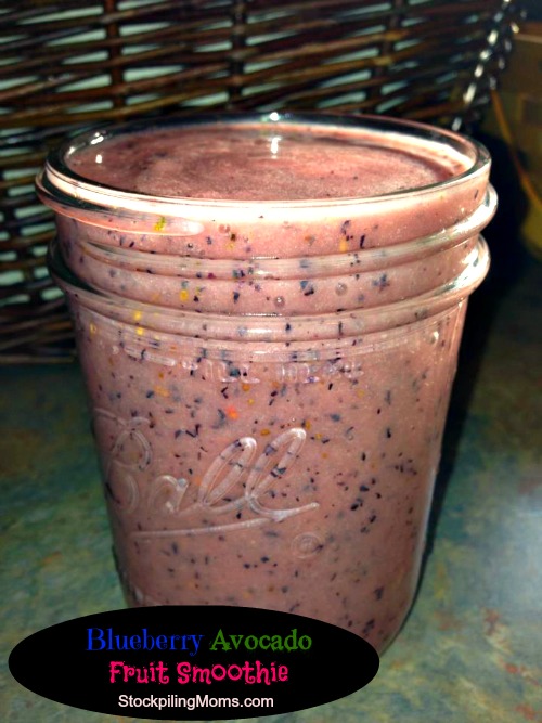 Blueberry Avocado Fruit Smoothie