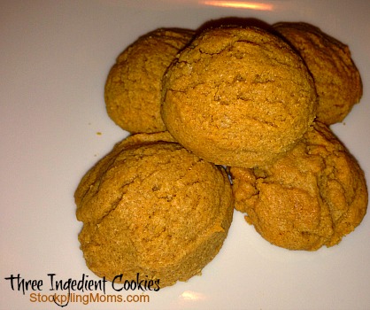 Three Ingredient Peanut Butter Cookies