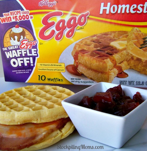 Hot Ham and Cheese Eggo Sandwich