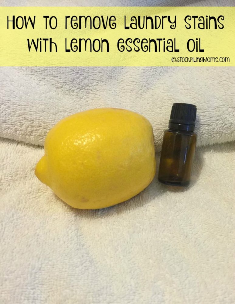 How to remove laundry stains with lemon essential oil