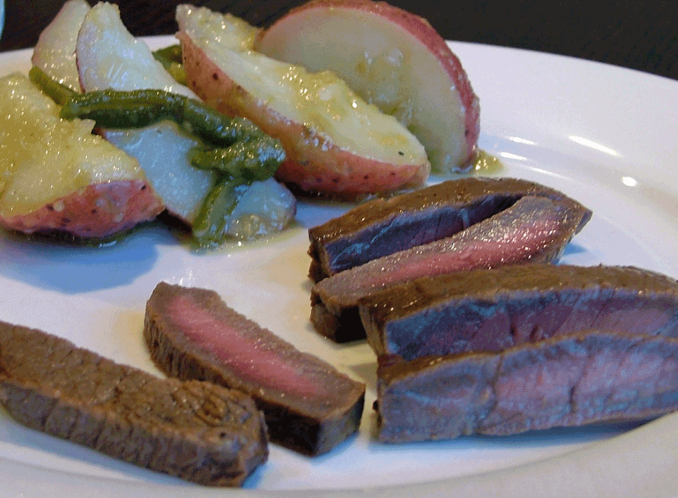 Gluten-Free, Casein-Free Pineapple Marinated Steak with Potato Salad