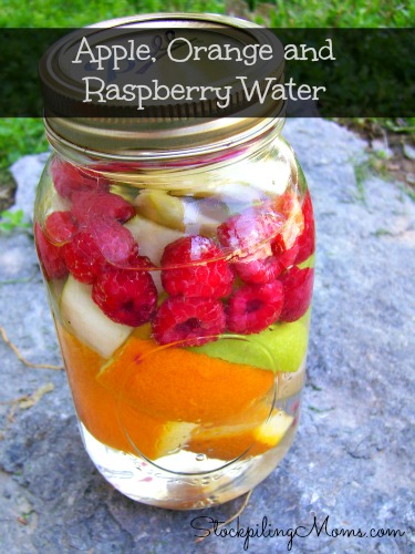 Apple Orange and Raspberry Water