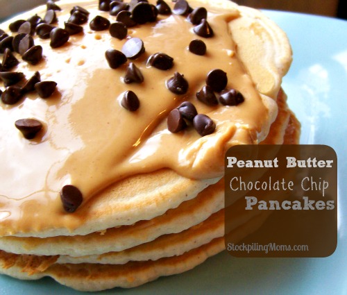 Peanut Butter and Chocolate Chip Pancakes Recipe