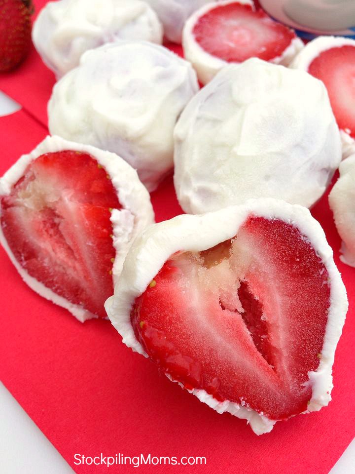 Frozen Yogurt Covered Strawberries