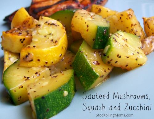 Sautéed Mushrooms Squash and Zucchini