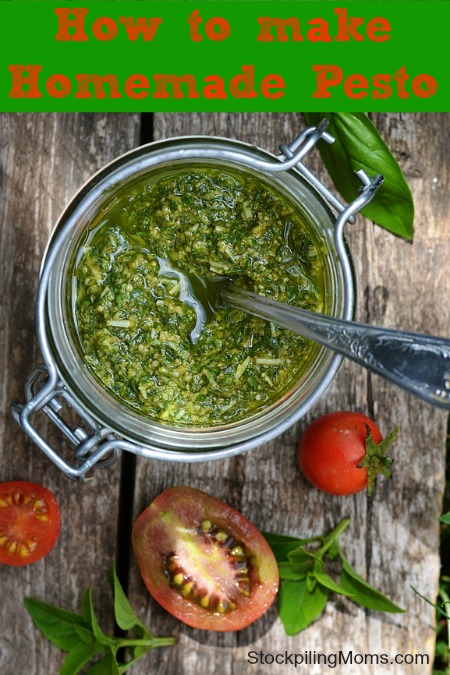 How to make Homemade Pesto - A great money saving tip!