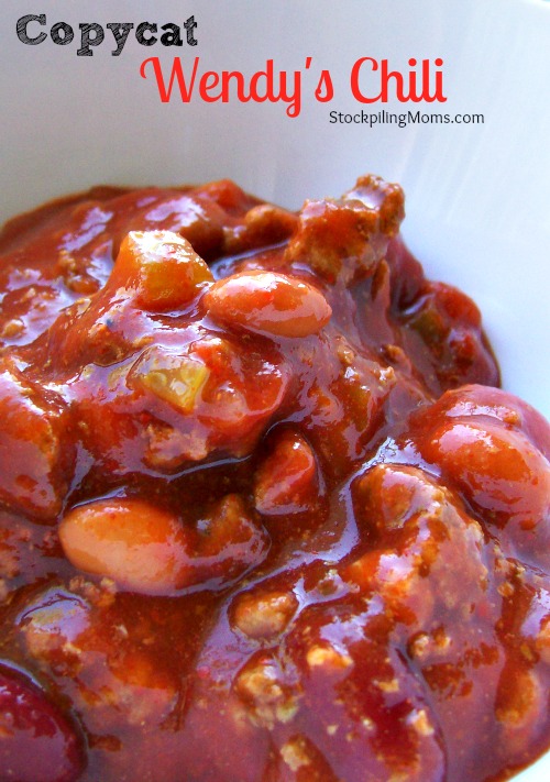 Copycat Wendy's Chili