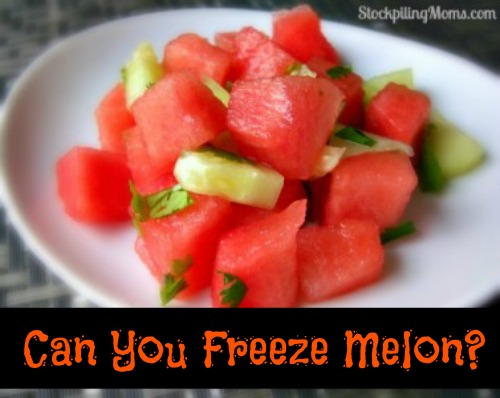 Can you freeze melon?