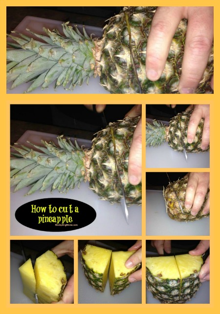 How do you cut a pineapple?